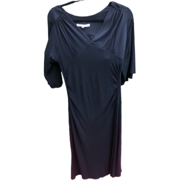 Diane Von Furstenberg Dvf Vintage Size 12 Classic Black Lbd Year Round